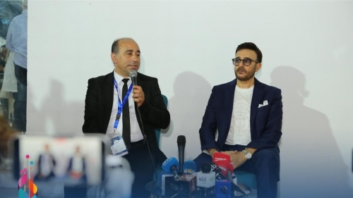  اللقاء الإعلامي للفنان صابر الرباعي بعد حفل الافتتاح