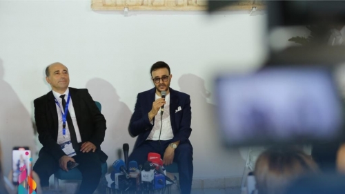  اللقاء الإعلامي للفنان صابر الرباعي بعد حفل الافتتاح