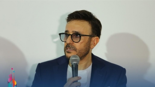  اللقاء الإعلامي للفنان صابر الرباعي بعد حفل الافتتاح