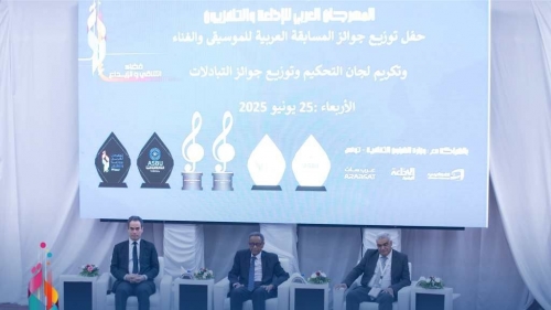  حفل توزيع جوائز التبادلات الإذاعية والتلفزيونية والمسابقة العربية للموسيقى والغناء وتكريم لجان التحكيم